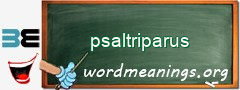 WordMeaning blackboard for psaltriparus